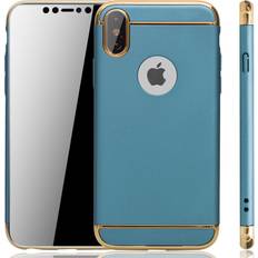 Apple iPhone X Bumpers König Design Apple iphone x hülle case handy cover schutz tasche schutzhülle etui bumper blau