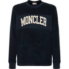 Moncler M Jumpers Moncler Navy Embroidered Sweatshirt BARITONE BLUE 777