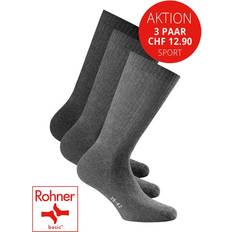 Rohner Unisex, Sportsocken, Sport 3er Pack Socke 39 42 Grau