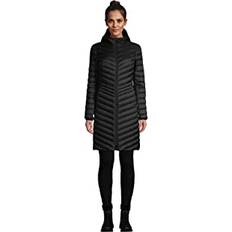 Lands' End Women Coats Lands' End Womens UL Packable Down Coat Black Plus 2x