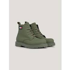 Tommy Hilfiger Men Boots Tommy Hilfiger Leather Lace-Up Cleat Ankle Boots PEWTER GREEN