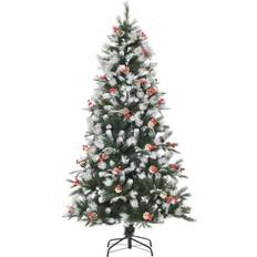 Homcom Artificial Snow Dipped Green Christmas Tree 180cm