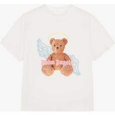 Palm Angels Girls Off White Brown Kids Bear Graphic-print Cotton-jersey T-shirt 4-12 Years Years