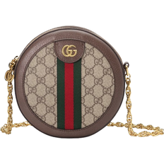 Gucci Crossbody Bags Gucci Ophidia Mini GG Round Shoulder Bag - Beige/Ebony