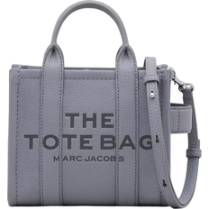 Silver Bags Marc Jacobs The Leather Mini Tote Bag - Wolf Grey