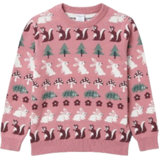 Polarn O. Pyret Kid's Nordic Animal Jumper - Pink