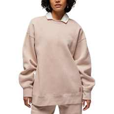 Nike Jordan Flight Fleece Women's Crewneck Sweatshirt - Legend Medium Brown/Heather