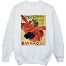 Disney KId's Big Hero 6 Baymax Flying Newspaper Sweatshirt - White (M5059934866829)