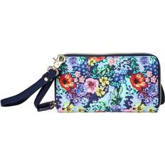 Buxton Ultimate Floral Vegan Leather Organizer Wallet - NAVY BLUE MULTI One