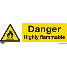 Loops HIGHLY FLAMMABLE Safety Sign Rigid