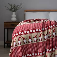 BHS Christmas Gonk Throw Blankets Red