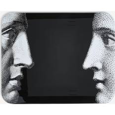 Fornasetti Tray Profili white/black wood