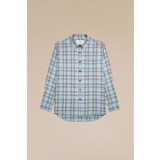 Men - Wool Shirts Ami Paris Blue Check Shirt Blue/Pearl Grey/445