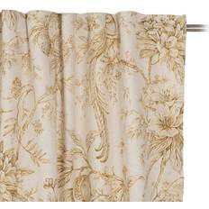 BigBuy Home Curtain White Mustard Bird