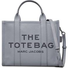 Grey Crossbody Bags Marc Jacobs The Leather Medium Tote Bag - Grey
