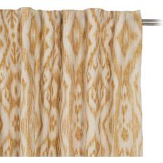 BigBuy Home Curtain White Mustard Printed