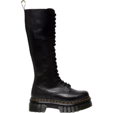 Dr. Martens High Boots Dr. Martens Audrick 20-Eye Leather Knee High Platform Boots - Black