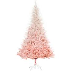Pink Christmas Decorations Homcom Artificial Light Pink Christmas Tree 180cm