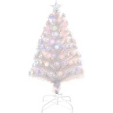 Homcom Pre-Lit Artificial White Christmas Tree 90cm