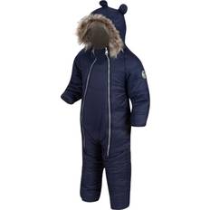Fake fur Overalls Regatta Kid's Panya Fleece Lined Snowsuit - Navy