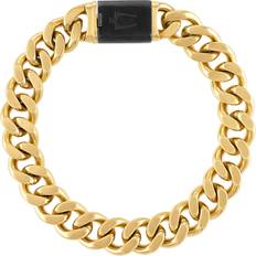 Bulova Men's Classic Curb Chain Bracelet in Gold-Plated Stainless Steel Na