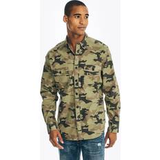 Nautica Mens Sustainably Crafted Camouflage Flannel Shirt