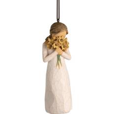 Beige Christmas Decorations Willow Tree Embrace Solid Hanging Figurine Christmas Tree Ornament