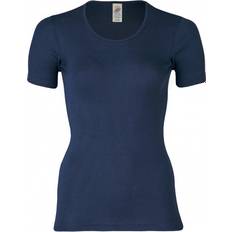 Silk Base Layer Tops ENGEL Natur Women's Unterhemd S/S Merino base layer 34/36, blue