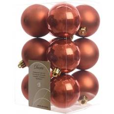 Decoris 12 Autumn Baubles Shatterproof 6cm Christmas Tree Ornament