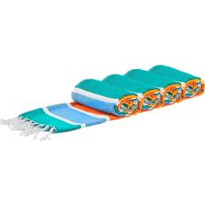 Nicola Spring Deluxe Cotton Pack of 4 Bath Towel Turquoise