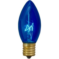 Northlight Pack of 4 Blue C9 Transparent Christmas Replacement Bulbs