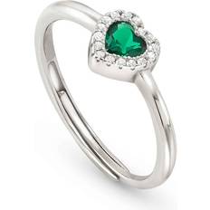 Nomination Rings Nomination Silver Green CZ Heart Ring