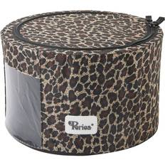 Periea Abby Folding Round with Collapsible Steel Frames Leopard Storage Box