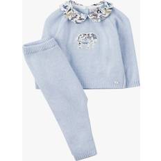 Trotters Baby Zoo Elephant Knitted Set, Blue Zoo Print