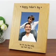 Personalised Memento Company Happy Father's Day Wooden 4x6 Photo Frame