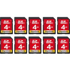 Gigastone 4GB SD Card SDHC Class 4 Memory Card for Photo Video Music Voice File DSLR Camera DSC Camcorder Recorder Playback PC Mac POS 10 Pack 10x4GB