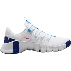 Synthetic - Women Gym & Training Shoes Nike Free Metcon 5 W - White/Fierce Pink/Deep Royal Blue/Aquarius Blue