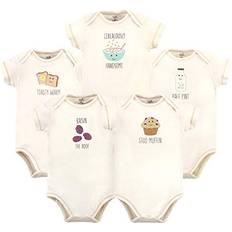 Touched By Nature Organic Cotton Bodysuits 5pk Muffin 12-18 Months