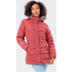 Coats Hype rosy mid length women's padded coat with fur