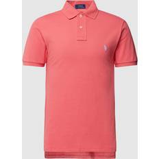 Polo Ralph Lauren Red T-shirts & Tank Tops Polo Ralph Lauren Mens Red Logo-embroidered Slim-fit Cotton-piqué Shirt