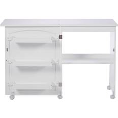 House & Homestyle Mobile Sewing Foldaway Storage White Table