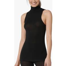 Women - Wool Tank Tops Sloggi Ever Cosy Thermoregulating Turtle Neck Tank Top, Black