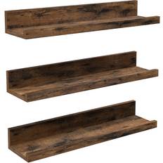 Wood Wall Shelves Vasagle Floating Rustic Brown Wall Shelf 38cm 3pcs