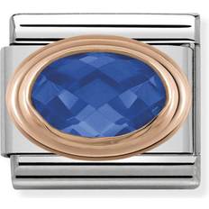 Nomination Composable Classic Link Charm - Silver/Rose Gold/Blue