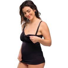 Adjustable Straps Maternity & Nursing Carriwell Seamless Nursing Top with Shapewear Black