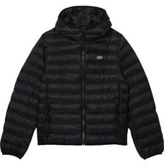 Lacoste Polyester Outerwear Lacoste Men's Quilted With Hood Jacket - Black