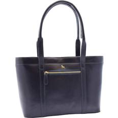 A1 Fashion Goods Womens Genuine Cowhide Leather Shoulder Bag Large Shopper Handbag Mazie Navy