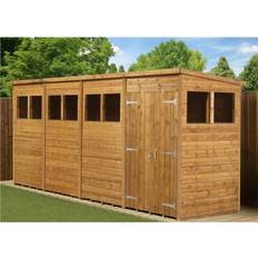 Empire 2500 Pent 6X4 pressure treated tongue and groove wooden garden shed door right side panel (Building Area )