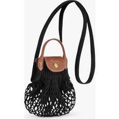 Solid Colours Net Bags Longchamp Le Pliage Filet Mini Top Handle Bag