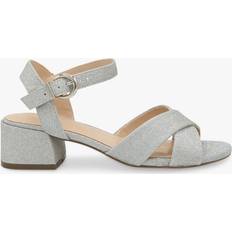 Paradox London Neala Wide Fit Glitter Block Heel Sandals